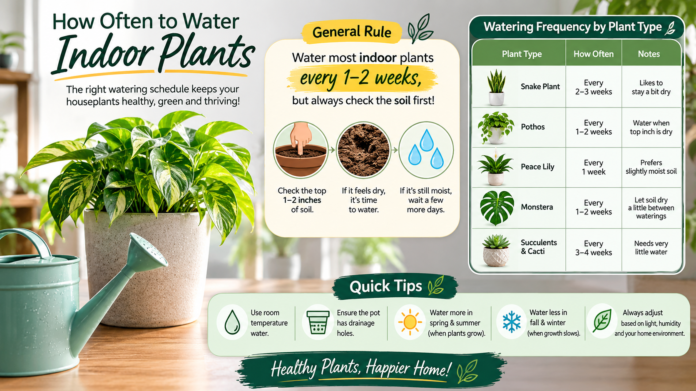 How Often to Water Indoor Plants